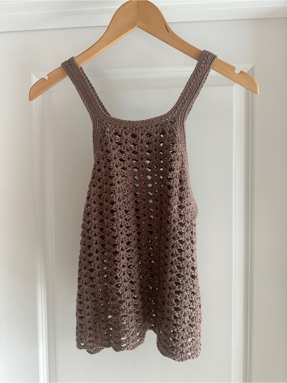 Handcrafted Brown Crochet Tank